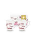 Coffret 2 petits mugs Jolie blanc/Or - 145ml