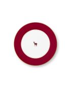 Teller „Love Birds“, 17 cm, Rot, 6 Stück