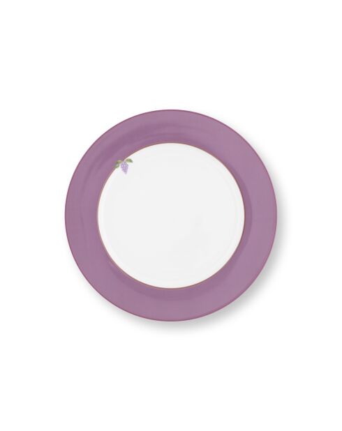 6 Assiettes plates Lily & Lotus Uni lilas - 26,5cm