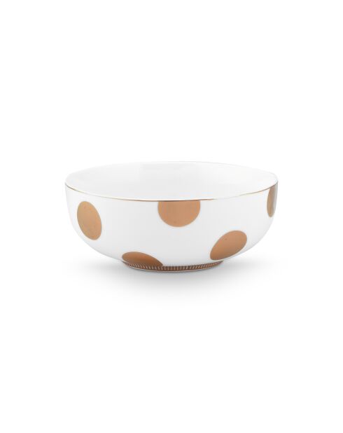 Bol Dot Delight blanc/Or - 15cm
