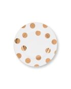 Set de 2 platos Dot Delight blanco/dorado - 23 cm