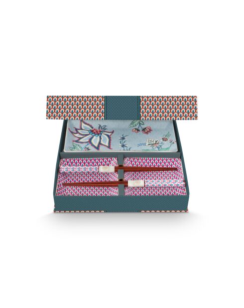 Geschenkbox 6 Stück 2 Schalen 23x11,5 cm+2 Teller 11,5x11,5 cm