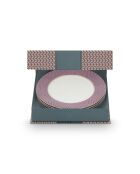 Coffret Cadeau 4 assiettes Flower Festival bleu clair - 26,5cm