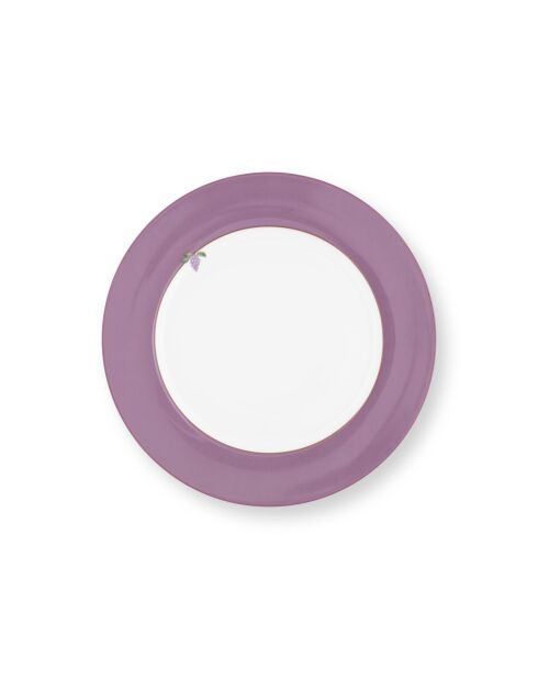 6 Assiettes à dessert Lily & Lotus Uni lilas - 23cm