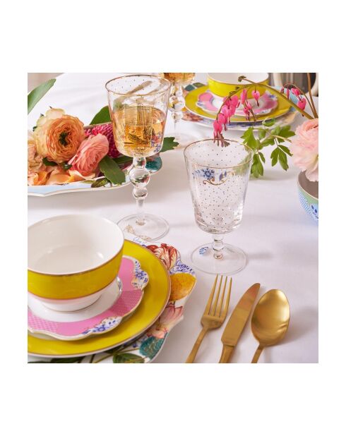 Bicchiere a 6 steli PM Golden Dots Royal Transparent Glassware - 360ml