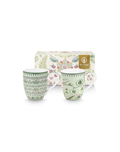 Set di 2 tazze XL Lily & Lotus verdi - 450 ml