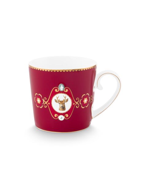 Mug S Love Birds Medallion Cerf rouge - 7,5 x H 8 cm