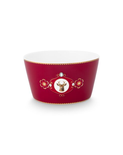 Ciotola con medaglione Love Birds, motivo cervo rosso, 15 cm