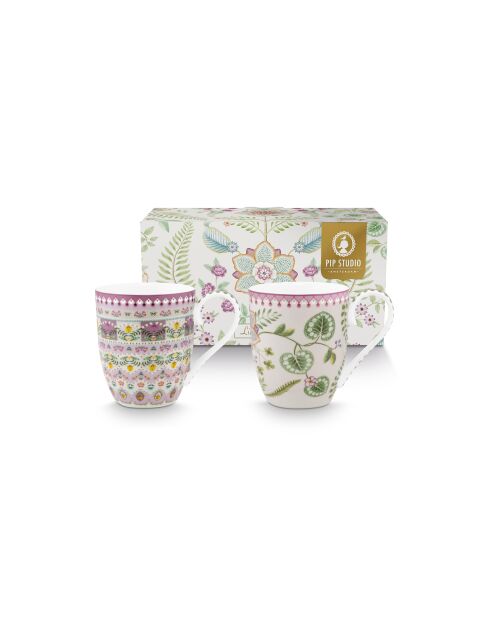 Coffret de 2 mugs XL Lily & Lotus multicolores - 450ml