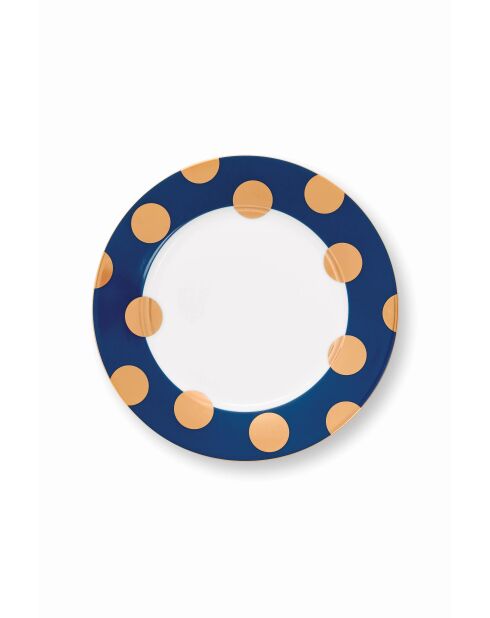 Set de 2 platos Dot Delight azul marino - 21 cm
