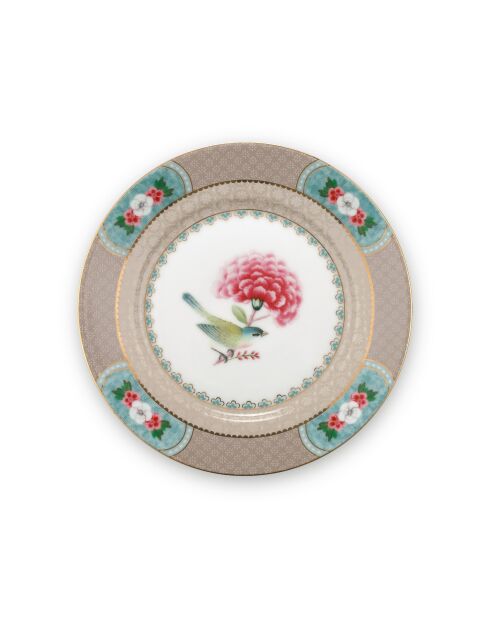 6 Blushing Birds Brotteller, 17 cm, khakifarben