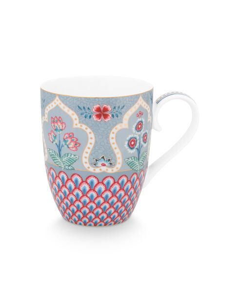 Grand mug Flower Festival Scallop Deco bleu clair - 350ml