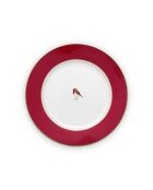 Plato de postre rojo 6 Love Birds, 21 cm