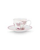 Paire tasse café Jolie pois blanc/Or - 120ml
