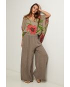 Taupefarbene Leinenhose Ibiscus