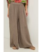 Taupefarbene Leinenhose Ibiscus