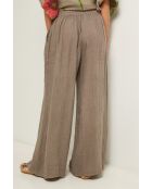 Taupefarbene Leinenhose Ibiscus