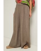 Taupefarbene Leinenhose Ibiscus