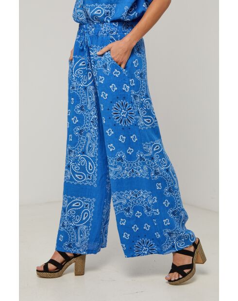 Königsblaue Leinenhose Jaron