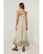 Labelys beigefarbener Leinenoverall