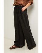 Zwarte linnen broek Ibiscus