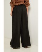 Zwarte linnen broek Ibiscus