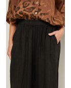 Zwarte linnen broek Ibiscus