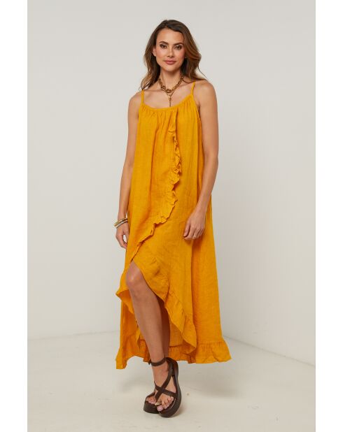 Abito Fedicia in lino senape