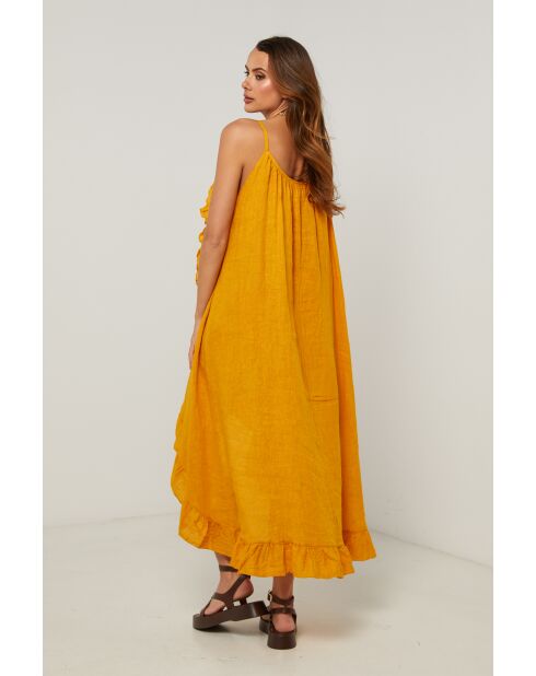 Abito Fedicia in lino senape