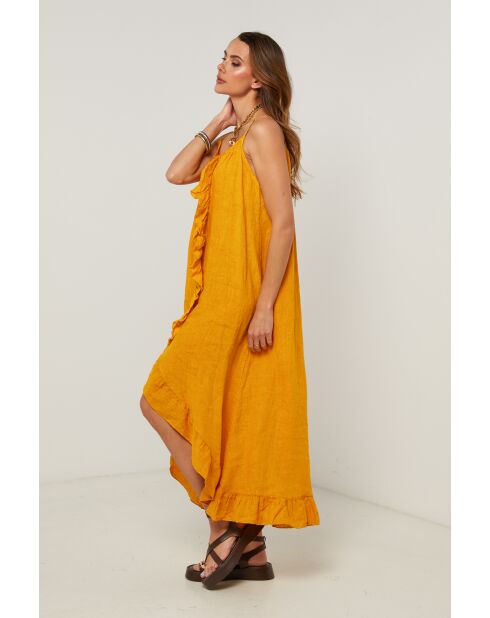 Abito Fedicia in lino senape