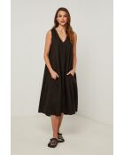 Zwarte linnen jurk van Merkiel