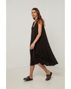 Zwarte linnen jurk van Merkiel