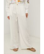 Pantaloni Carbi ecru in cotone