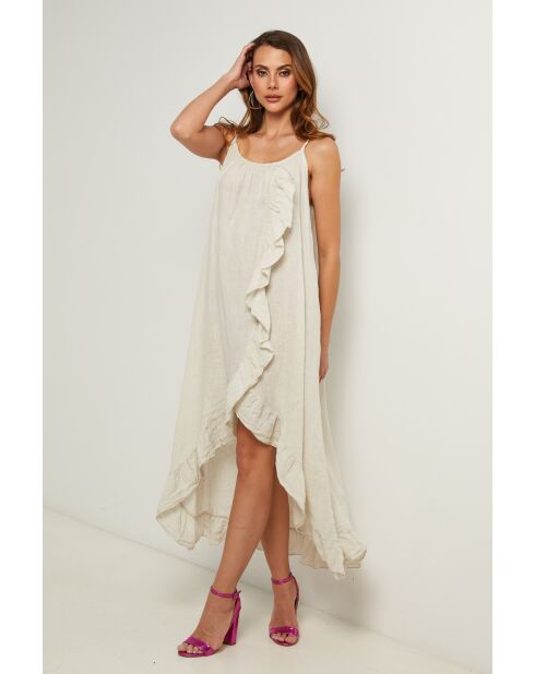 Beiges Leinenkleid Fedicia