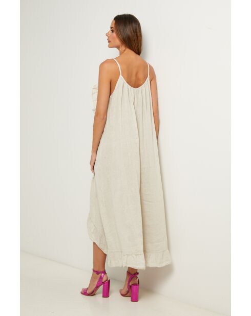 Beiges Leinenkleid Fedicia