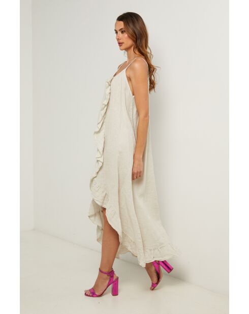 Beiges Leinenkleid Fedicia