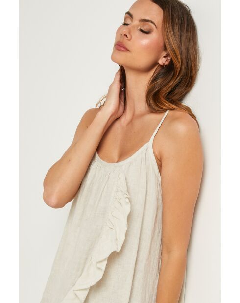 Beiges Leinenkleid Fedicia