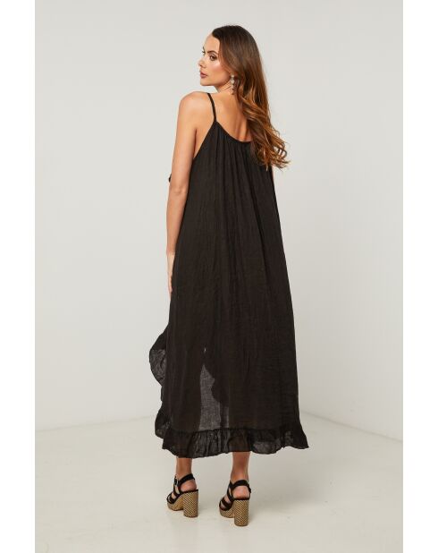 Zwarte linnen jurk van Fedicia