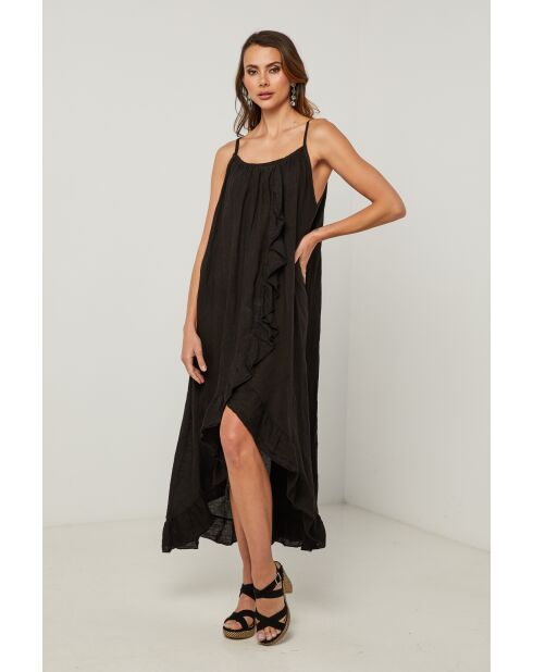 Zwarte linnen jurk van Fedicia