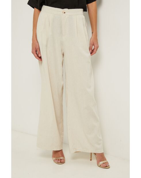 Pantaloni Carbi beige in cotone