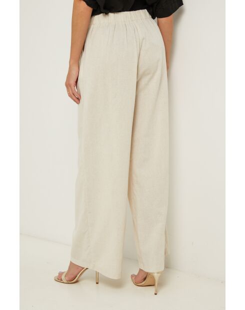 Pantaloni Carbi beige in cotone