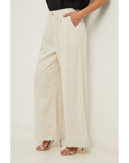 Pantaloni Carbi beige in cotone