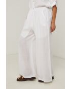 Weiße Leinenhose Ibiscus