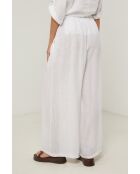 Weiße Leinenhose Ibiscus