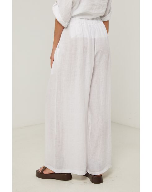 Weiße Leinenhose Ibiscus