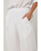 Weiße Leinenhose Ibiscus