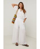 Weiße Leinenhose Ibiscus