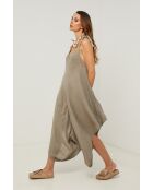 Taupefarbenes Leinenkleid Iwel