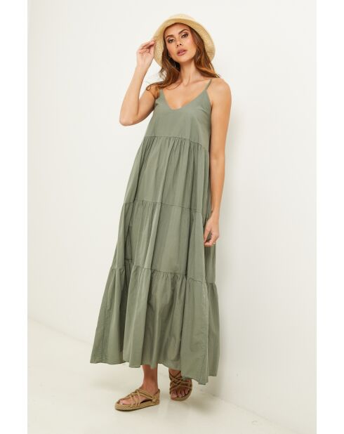 Khakifarbenes Baumwollkleid Bix