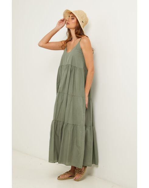 Khakifarbenes Baumwollkleid Bix